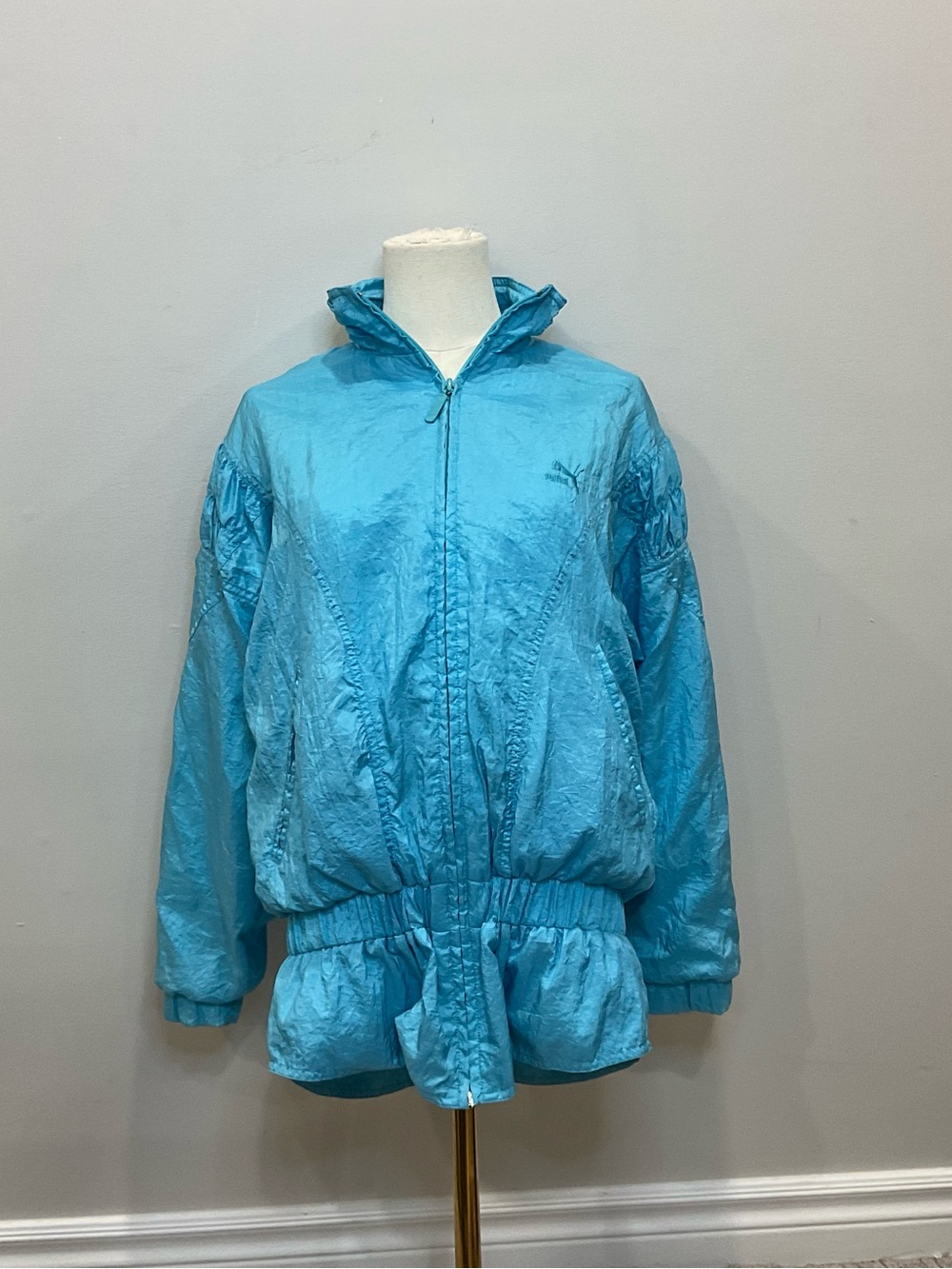 Lightweight Aqua Blue Windbreaker Jacket